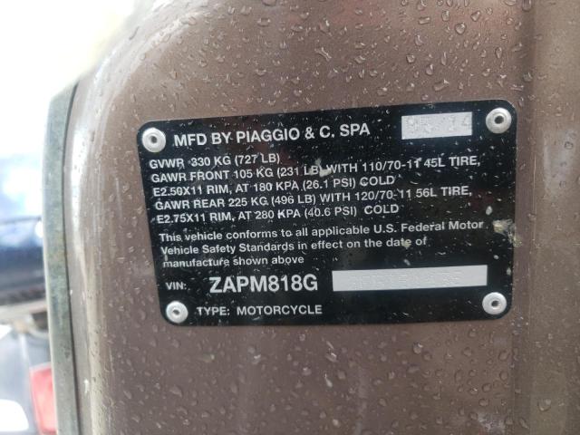 2015 VESPA SPRINT 150 ZAPM818G2F5101438