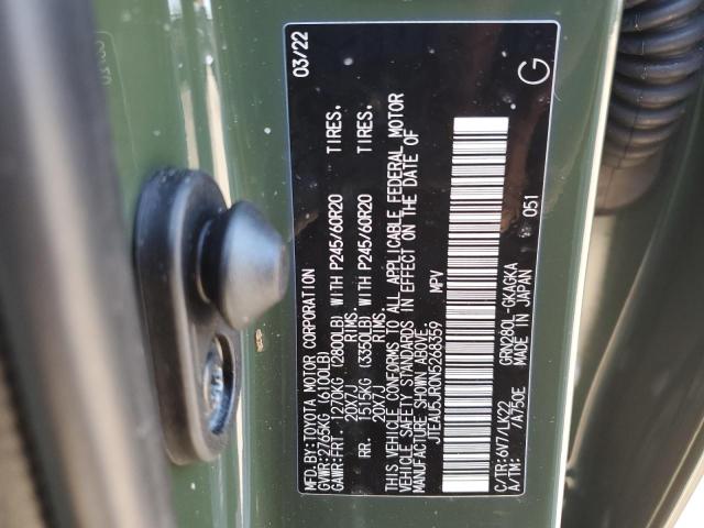 2022 TOYOTA 4RUNNER TR - JTEAU5JR0N5268359