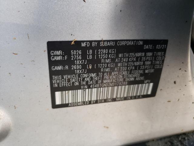 2021 SUBARU OUTBACK LI - 4S4BTGND2M3179288