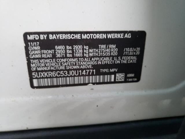 2018 BMW IX XDRIVE5 5UXKR6C53J0U14771