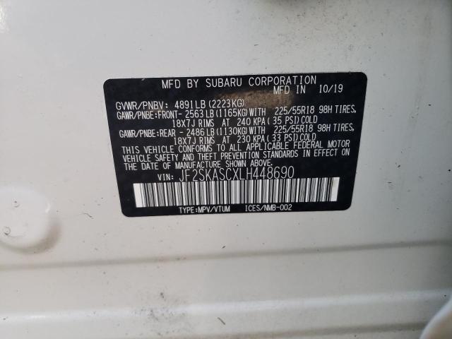 JF2SKASCXLH448690 Subaru Forester Limited