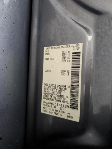 2020 NISSAN MAXIMA PLA 1N4AA6FV6LC374189