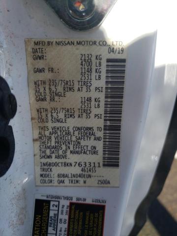 1N6BD0CT8KN763311 Nissan FRONTIER S