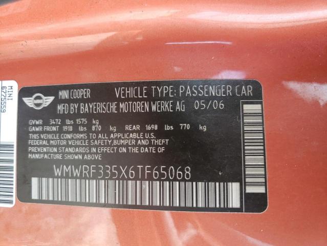 WMWRF335X6TF65068 Mini Cooper