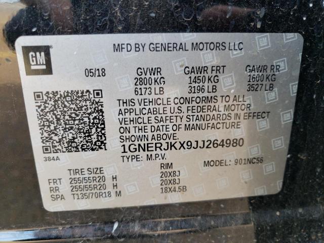 2018 CHEVROLET TRAVERSE R 1GNERJKX9JJ264980