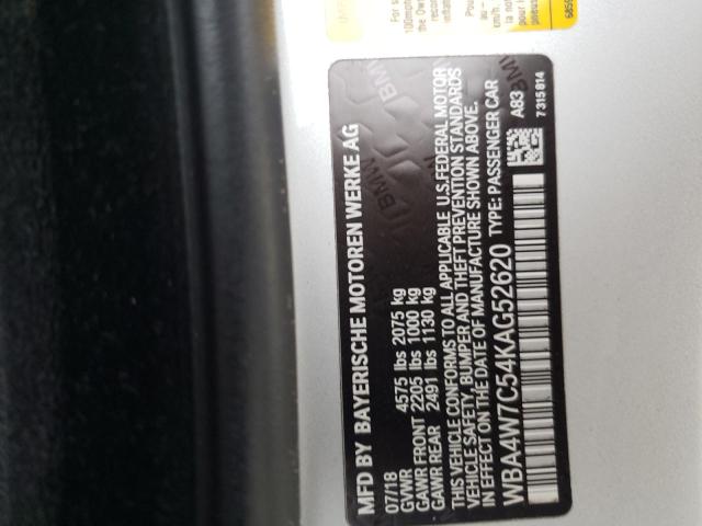 2019 BMW 440I WBA4W7C54KAG52620