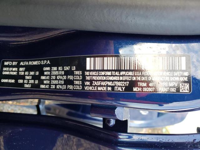 2018 ALFA ROMEO STELVIO SP ZASFAKPN0J7B92217
