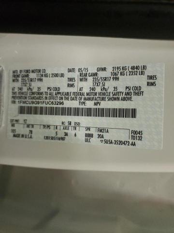 2015 FORD OTHER 1FMCU9G91FUC63296