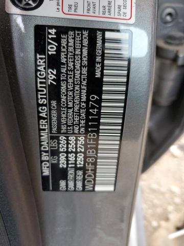 2015 MERCEDES-BENZ E WDDHF8JB1FB111479