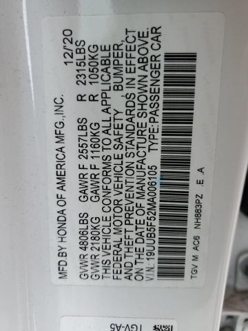 2021 ACURA TLX TECH A - 19UUB5F52MA006105