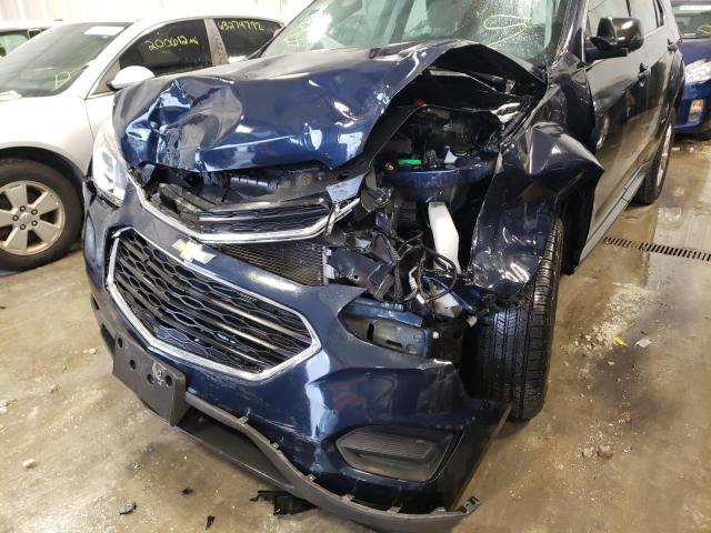 VIN: 2GNALBEK8G6329457 Auction: COPART Lot: 62961032 Location: WI - MILWAUKEE SOUTH 2GNALBEK8G6329457 CHEVROLET EQUINOX 2016 BLUE Photo 9