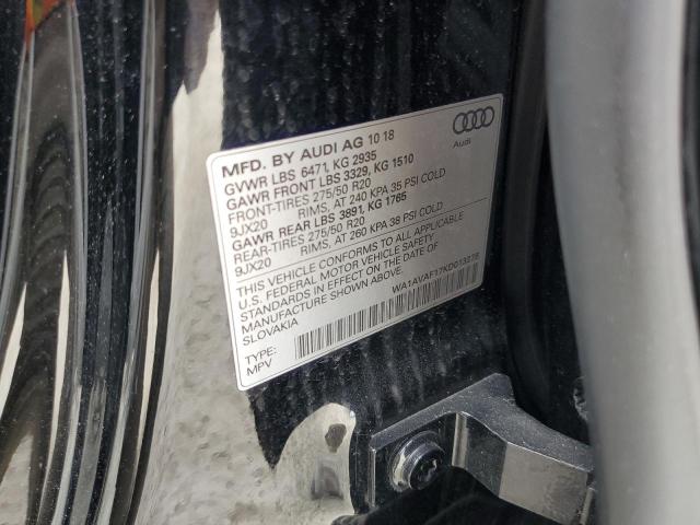 2019 AUDI Q8 PREMIUM WA1AVAF17KD013278