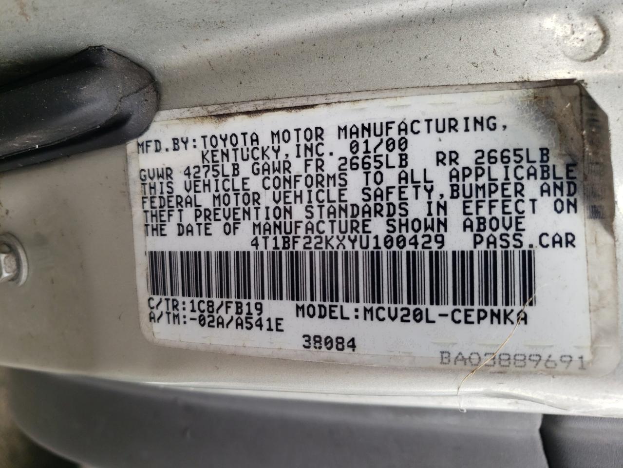 2000 Toyota Camry - Image 10