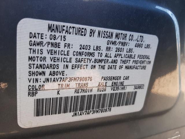 2015 INFINITI Q50 HYBRID JN1AV7AP3FM790876