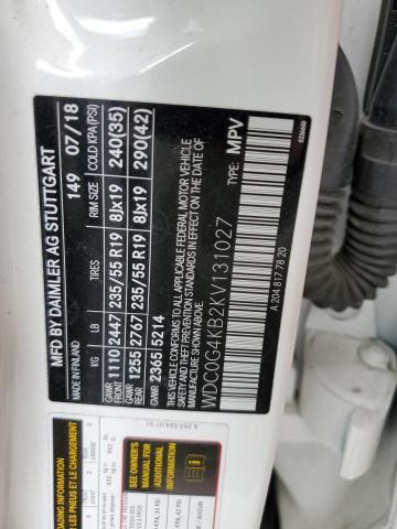 2019 MERCEDES-BENZ GLC 300 4M - WDC0G4KB2KV131027