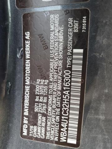 2017 BMW 440XI WBA4U1C32H5A16300