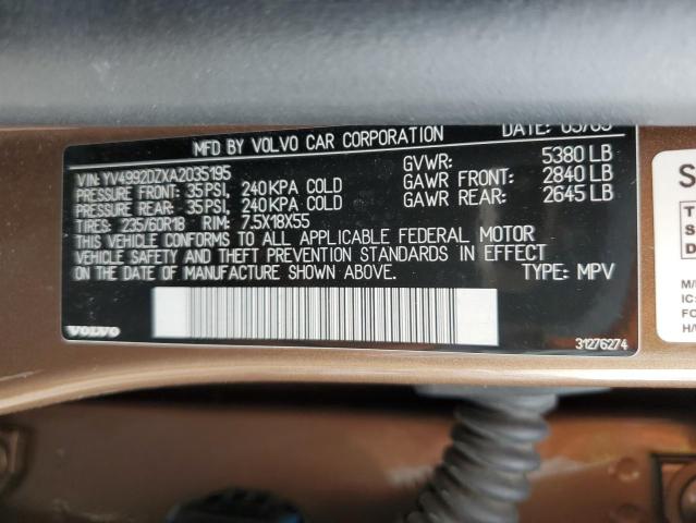 YV4992DZXA2035195 Volvo XC60