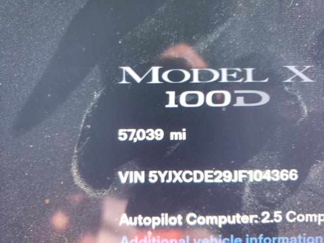 2018 Tesla Model X el X(VIN: 5YJXCDE29JF104366