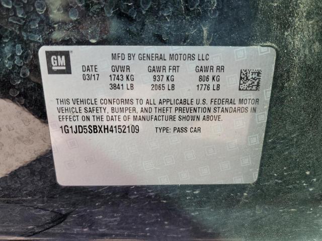 2017 CHEVROLET SONIC LT - 1G1JD5SBXH4152109