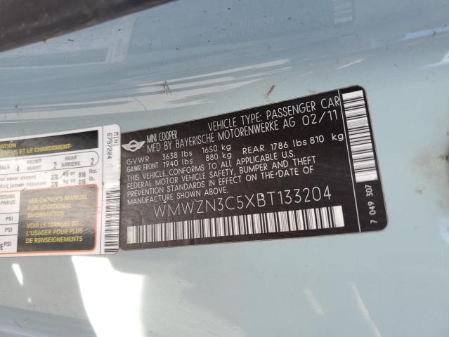 WMWZN3C5XBT133204 Mini Cooper