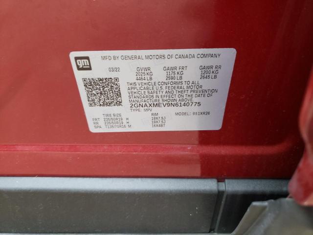 2022 CHEVROLET EQUINOX RS 2GNAXMEV9N6140775