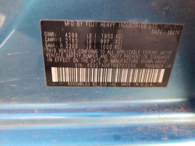 4S3GTAB67H3700296 Subaru Impreza Premium