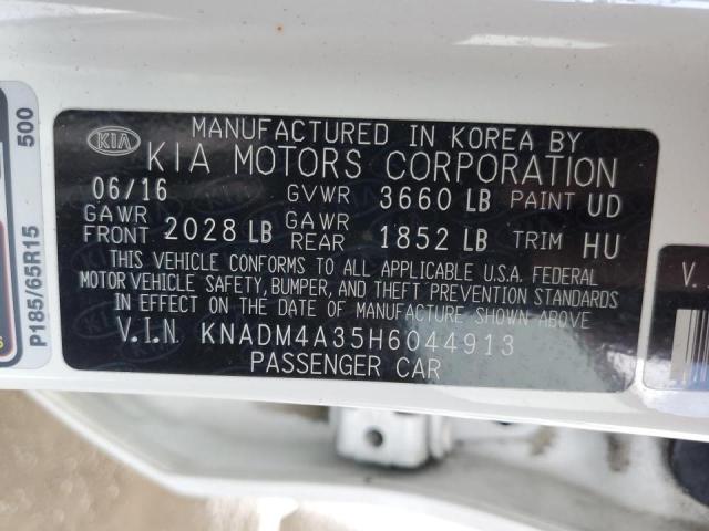 KNADM4A35H6044913 KIA RIO LX