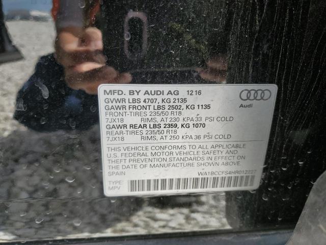 2017 AUDI Q3 PREMIUM - WA1BCCFS4HR012227