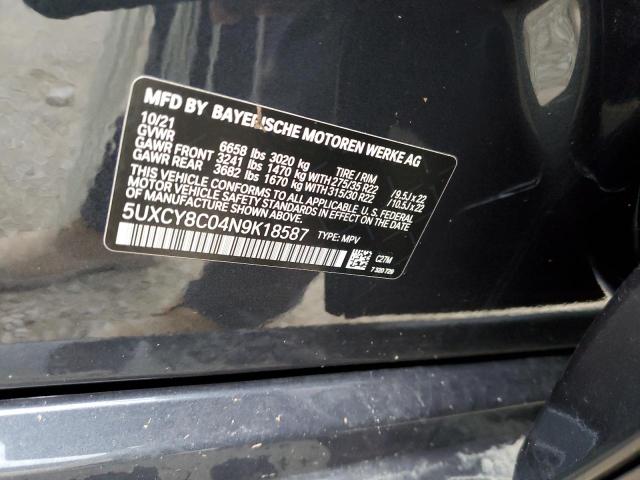 Auction sale of the 2022 BMW X6 , vin: 5UXCY8C04N9K18587, lot number: 62977162