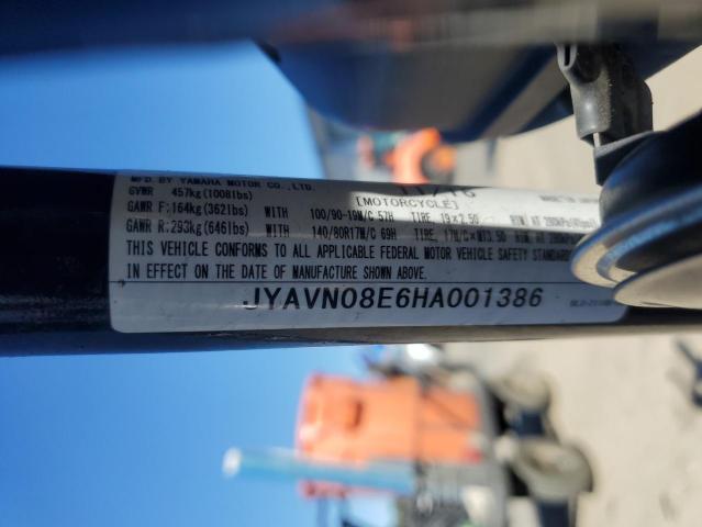 2017 YAMAHA SCR950 JYAVN08E6HA001386