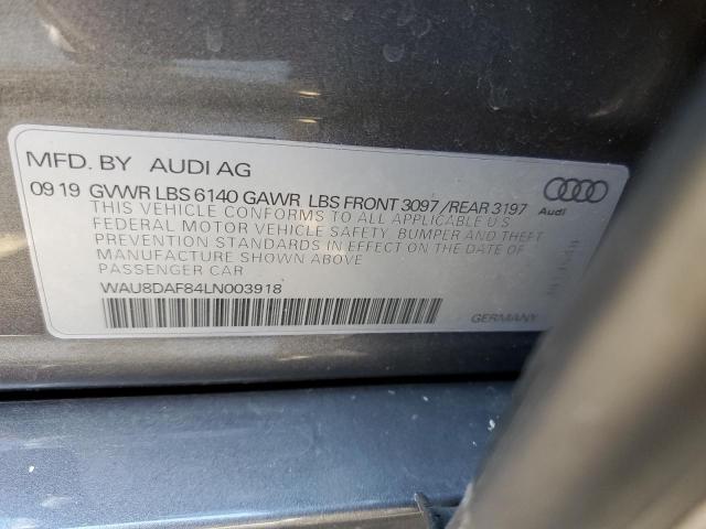 2020 AUDI A8 L WAU8DAF84LN003918