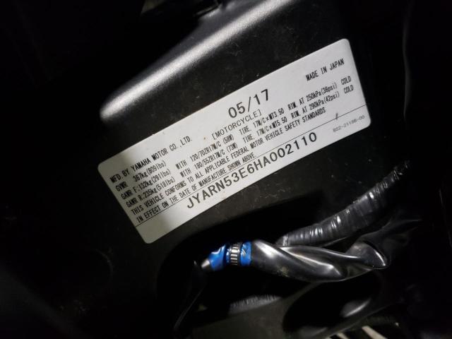 2017 YAMAHA FZ09 JYARN53E6HA002110