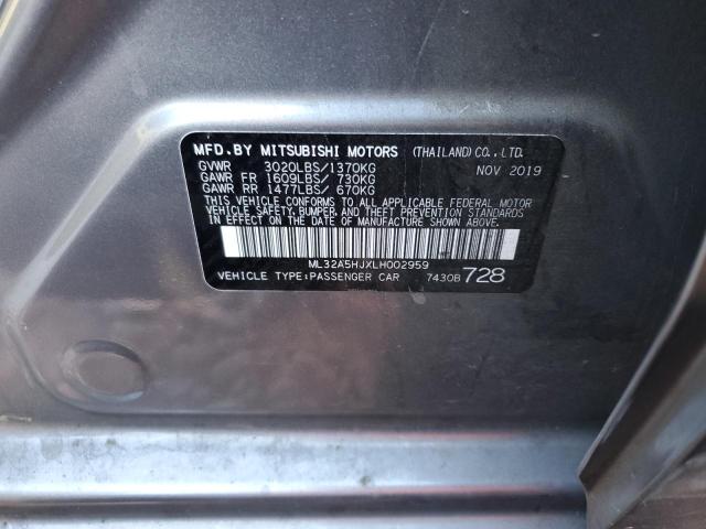 2020 MITSUBISHI MIRAGE LE ML32A5HJXLH002959