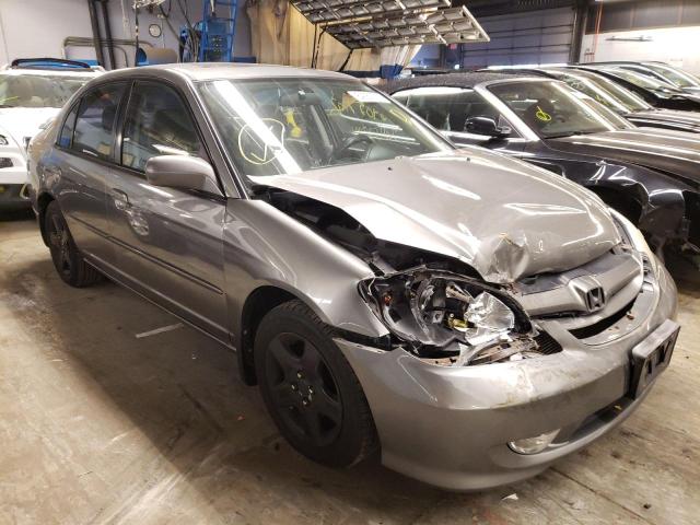 Salvage cars for sale from Copart Wheeling, IL: 2004 Honda Civic EX