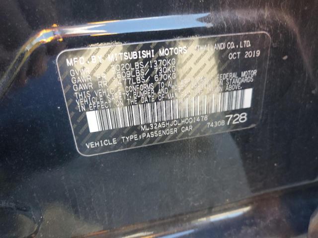 2020 MITSUBISHI MIRAGE LE ML32A5HJ0LH001478