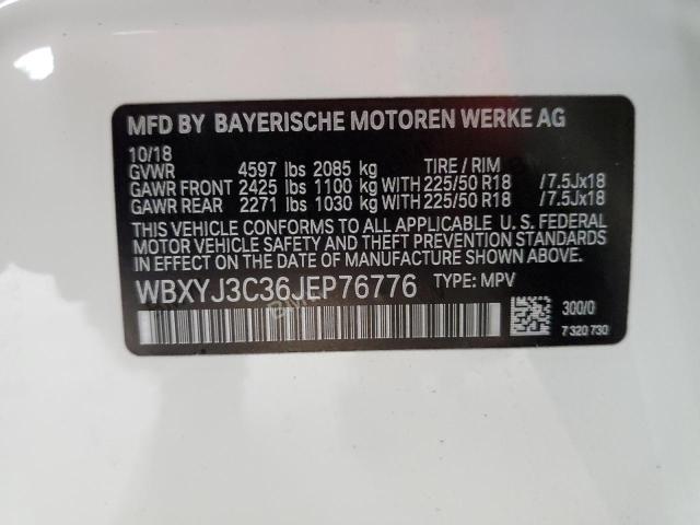 2018 BMW X2 SDRIVE2 WBXYJ3C36JEP76776