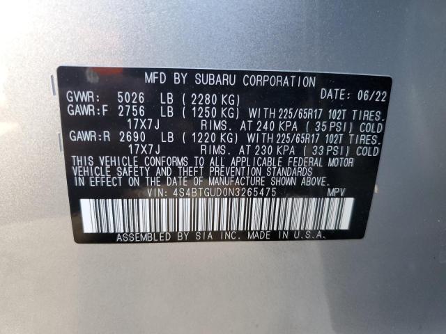 2022 SUBARU OUTBACK WI 4S4BTGUD0N3265475