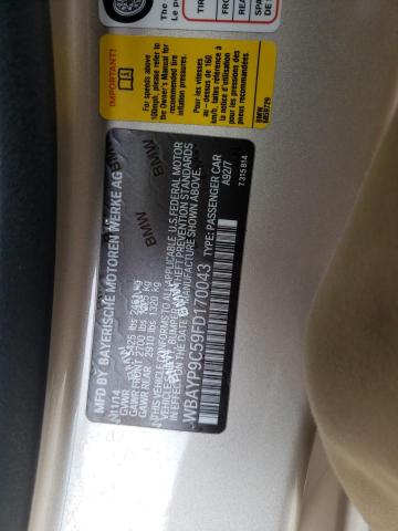 2015 BMW 650 I WBAYP9C59FD170043