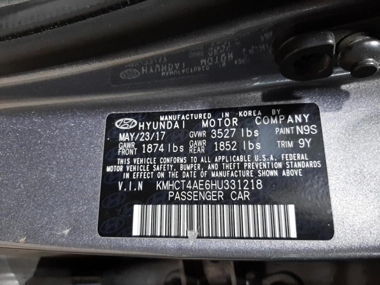 KMHCT4AE6HU331218 2017 Hyundai Accent Se