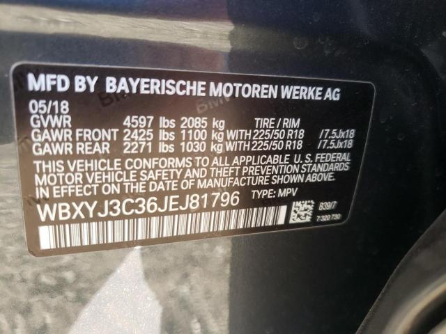 2018 BMW X2 SDRIVE2 WBXYJ3C36JEJ81796