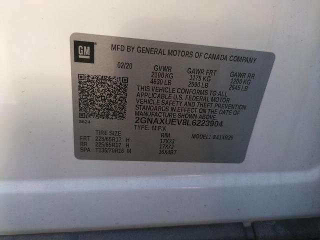 2020 CHEVROLET EQUINOX LT - 2GNAXUEV8L6223904