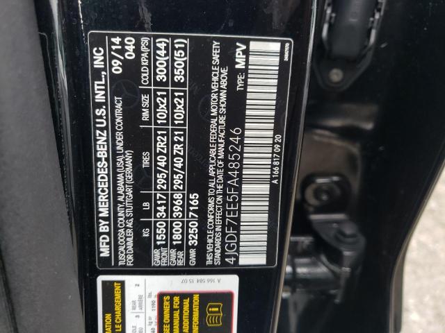 2015 MERCEDES-BENZ GL 63 AMG 4JGDF7EE5FA485246