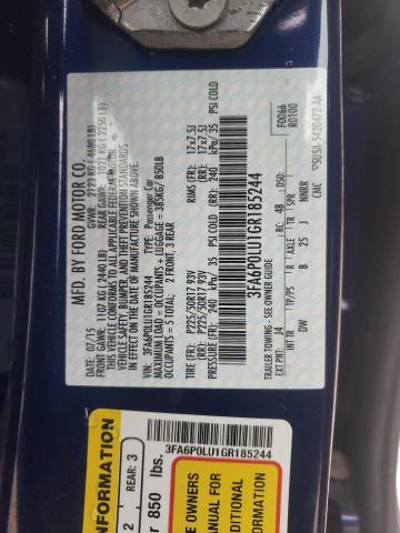 3FA6P0LU1GR185244 Ford Fusion Se Hybrid