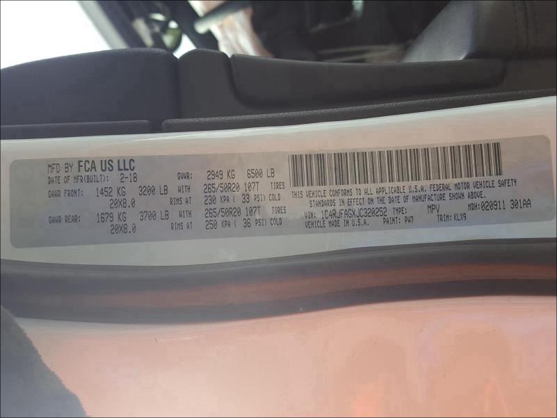 2018 JEEP GRAND CHER 1C4RJFAGXJC320252