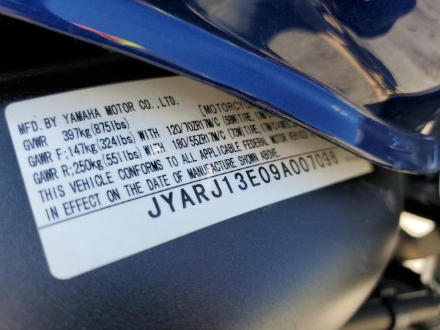 2009 YAMAHA FZ6 SHG JYARJ13E09A007096