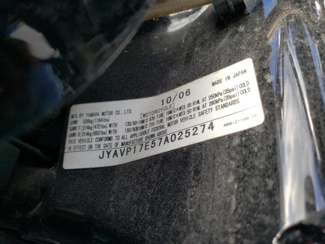 2007 YAMAHA XV1700 A JYAVP17E57A025274