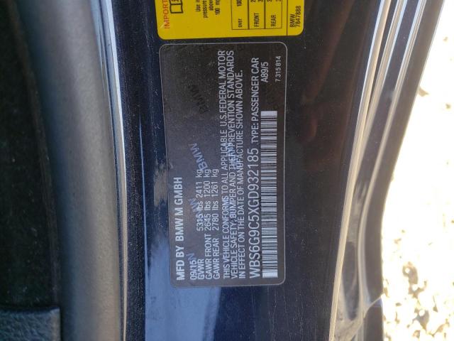 2016 BMW M6 WBS6G9C5XGD932185