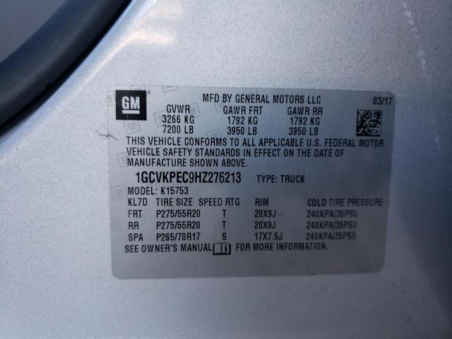 2017 CHEVROLET SILVERADO2 1GCVKPEC9HZ276213