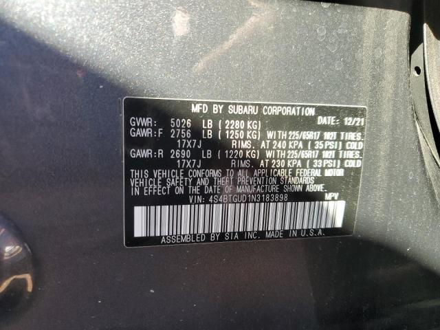 2022 SUBARU OUTBACK WI 4S4BTGUD1N3183898