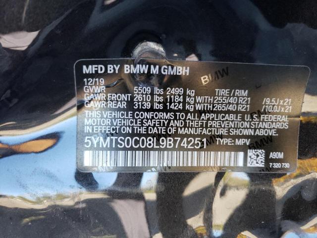 2020 BMW X3 M COMPE 5YMTS0C08L9B74251